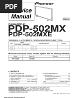 Download Pioneer plasma PDP-502MX - ARP3037 by littlem2a SN46505485 doc pdf