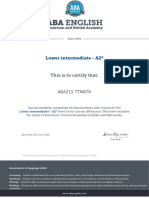 Lower Intermediate A2 ABA215 TTNNTH