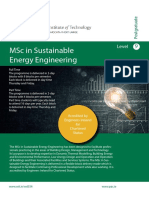 MSC in Sustainable Energy Engineering: Level