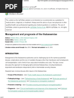 Management and prognosis of the thalassemias - UpToDate