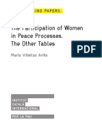 The Participation of Women in Peace Process. The Other Tables