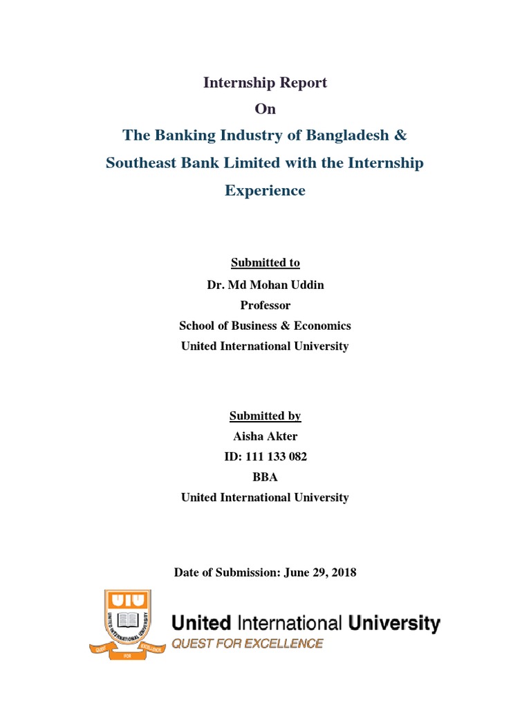 Banking Industry Internship Report | PDF | Banks | Inflation