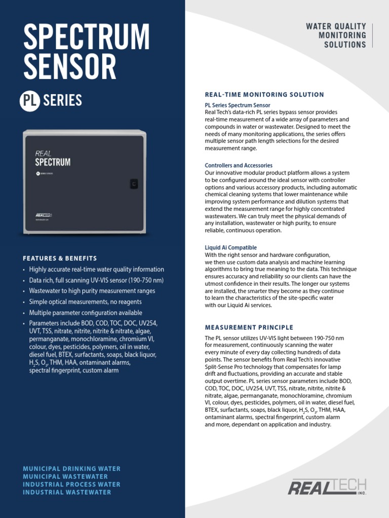 Spectrum Sensor PL Series Real Tech Inc. | PDF | Ultraviolet–Visible ...