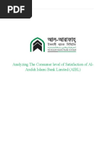 Analyzing The Consumer Level of Satisfaction of Al-Arafah Islami Bank Limited. (AIBL)