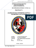 Practica Calibracion Del Picnometro