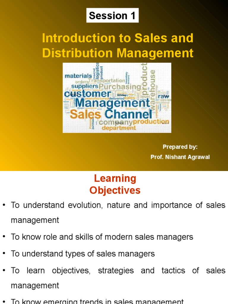 Sales and Distribution Management Overview | PDF | Sales | Marketing