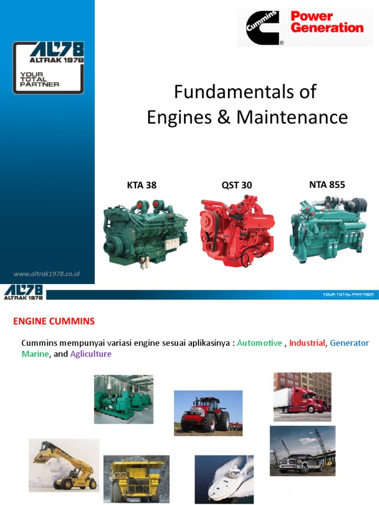 Basic Maintenance Engine QST, NTA, K38 | PDF | Engines | Internal ...