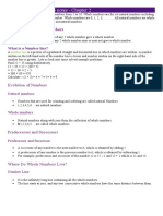 Whole Numbers Class 6 Notes