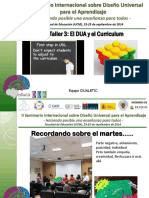 Taller III DUA Curriculum