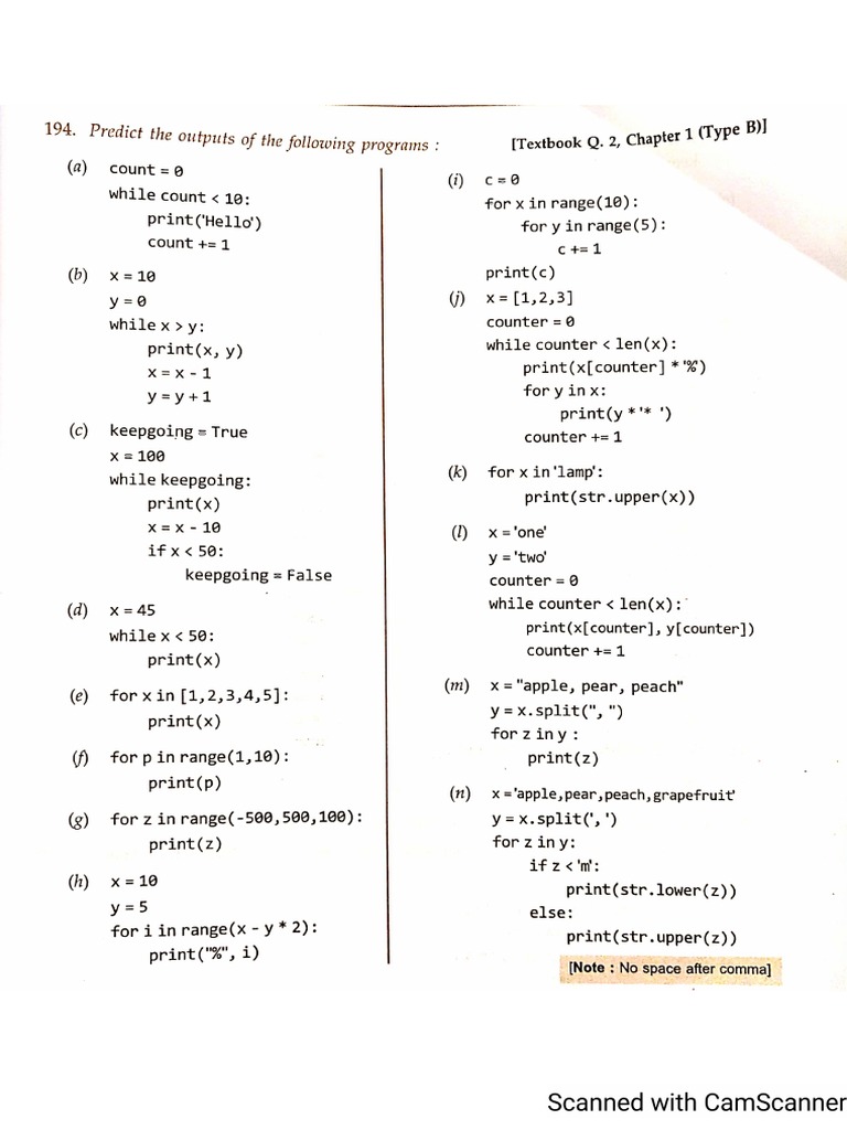 Revision of Python | PDF