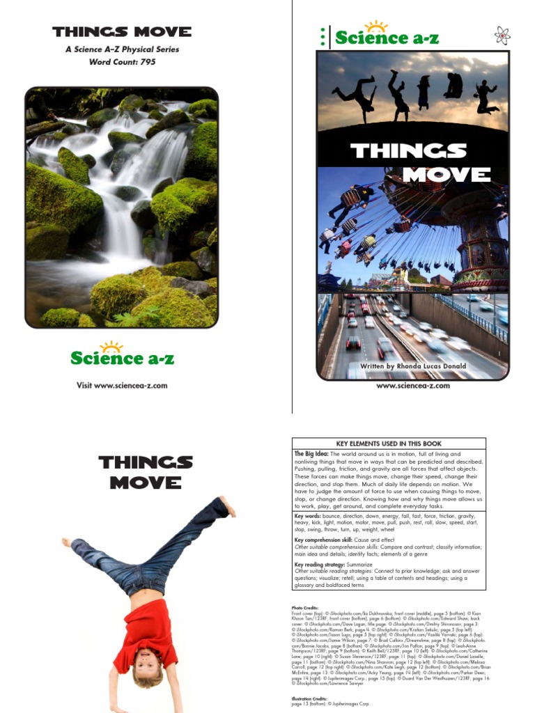Things Move k-2 NF Book High PDF | PDF | Friction | Force