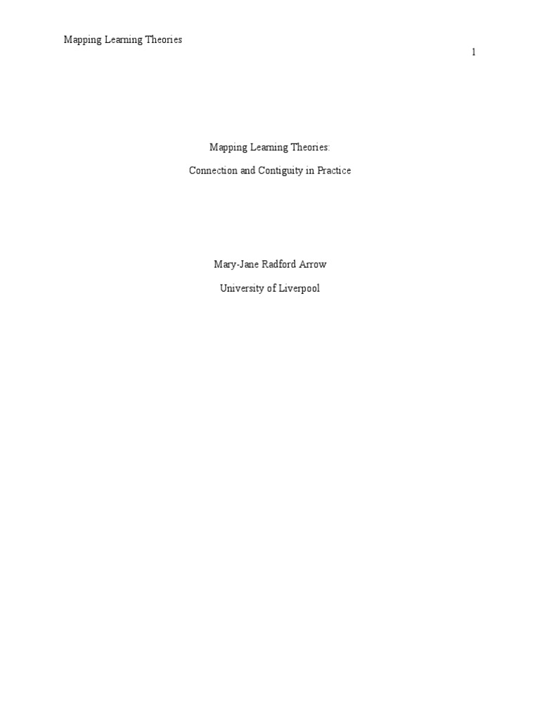 Concept Mapping Learning Theories | PDF | Constructivism (Philosophy Of ...