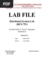 Lab File: Distributed System Lab (RCS-751)