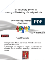 Role of Voluntary Sector in Marketing Rural Products