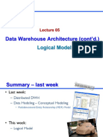 Data Warehouse Architecture (Cont'd.) : Logical Model