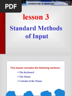 Lesson 3: Standard Methods of Input