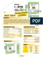 Krenel PT 10 - Convertidor Pt100-RTD CONFIGURABLE (Salida 0-10V, 0-20ma) PDF