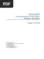 ZXUN USPP (V4.13.20) Universal Subscriber Profile Platform Hardware Description