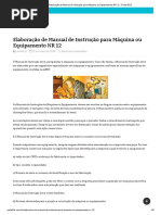 Elaboração de Manual de Instrução para Máquina ou Equipamento NR 12 - Portal R2S