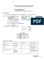 Morgan Stanley Advantage Services Pvt. Ltd. 2007 IT Intern Program Resume Format
