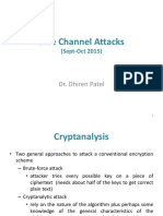Side Channel Attacks: Dr. Dhiren Patel