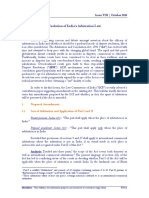 Evolution of India's Arbitration Law: 1. Proposed Amendments 1.1 Seat of Arbitration and Application of Part I and II