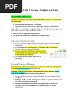 Chapter 1 - Cells: A Review - Chapter Summary: Cells: The Basic Units of Life