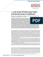 A Twin Study of Body Mass Index and Dental Caries in Childhood
