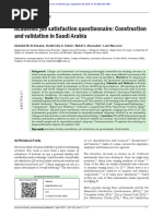 Academic Job Satisfaction Questionnaire: Construction and Validation in Saudi Arabia