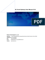 MTG1000 (B) Trunk Gateway User Manual V2.0: Dinstar Technologies Co., LTD