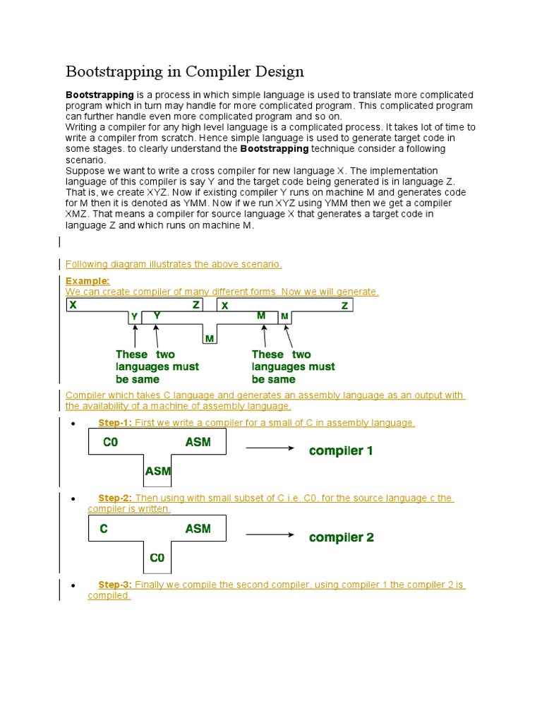 Bootstrapping in Compiler Design | PDF