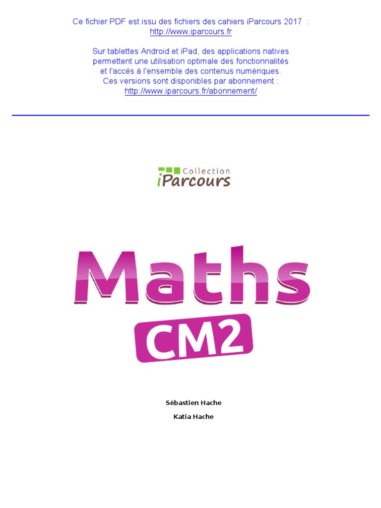 Sur Le Schéma Le Rectangle Abcd Represente Le Parc Municipal CahierCM2 2017 | PDF | Fraction (Mathématiques) | Entier relatif