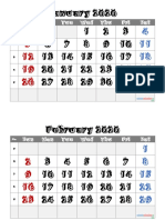 Printable 2020 Monthly Calendar With Holidays