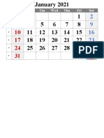 Free Printable 2021 Monthly Calendar with Holidays