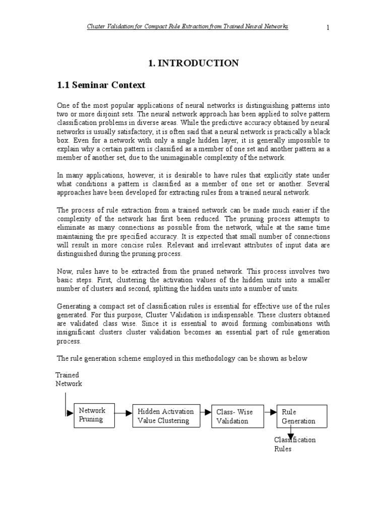 Cluster Validation for Rule Extraction | PDF