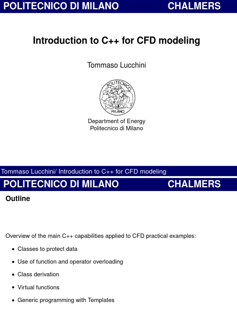 C++ for CFD Modeling by Tommaso Lucchini | PDF | C++ | Class (Computer ...