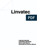 Linvatec LIS8430 Xenon Light Source - User and Service Manual PDF