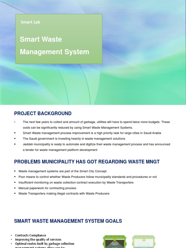 Smart Waste Management System in Jeddah | PDF | Radio Frequency ...