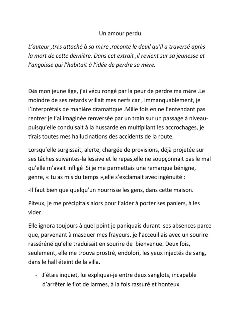 Journal D Un Amour Perdu Pdf Temps Grammaire Linguistique