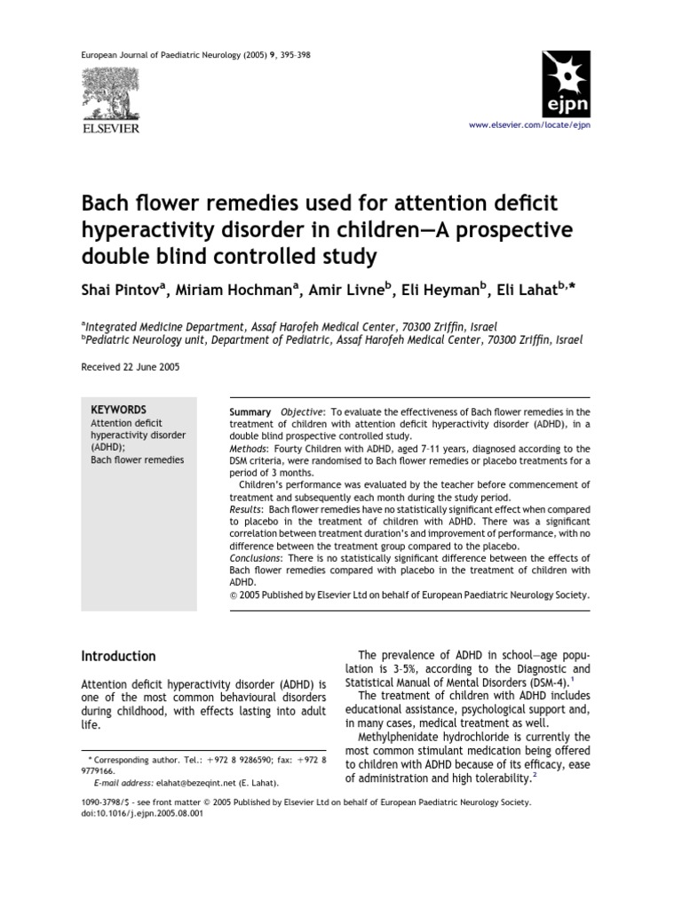 Control6 Bach Flower Remedies Used For Attention Deficit Hyperactivity Disorder in Children
