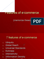Features of E-Commerce