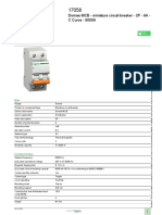 Product Datasheet: Domae MCB - Miniature Circuit-Breaker - 2P - 6A - C Curve - 6000A