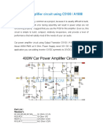 Car Power Amplifier Circuit Using C5100