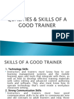 MTD - Skills & Qualities of A Trainer