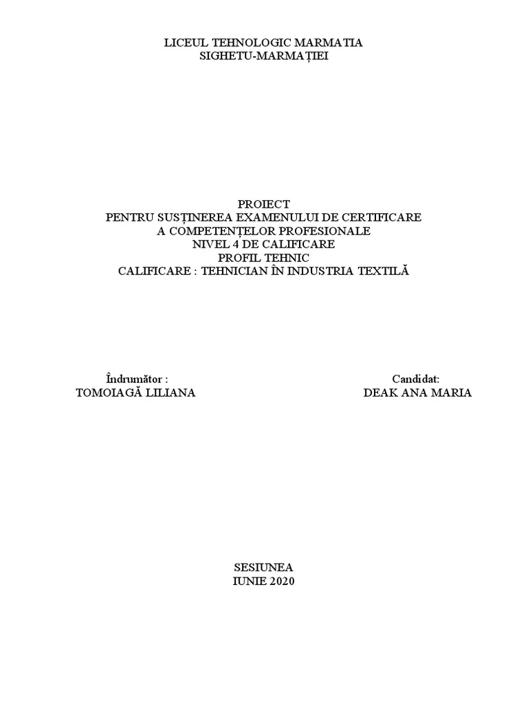 Proiect Deak Ana Maria | PDF