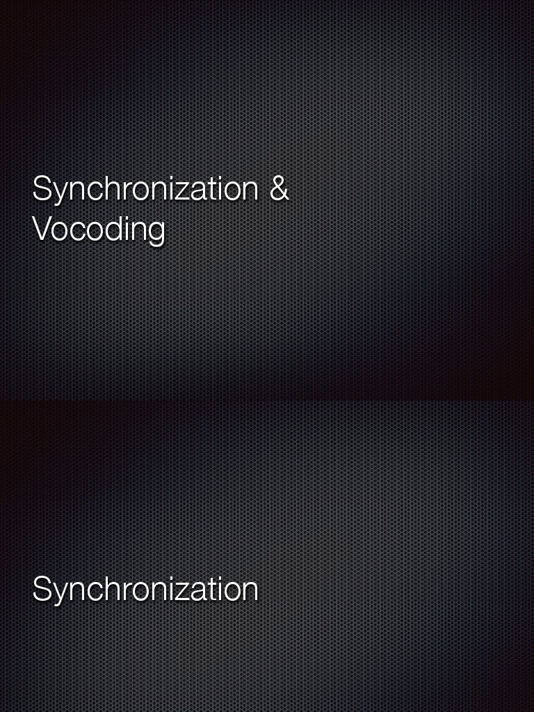 Lecture 8 - Sync & Vocoding | PDF | Sound Technology | Signal Processing