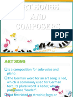 Art Songs and Composers
