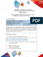 Activities Guide and Evaluation Rubric - Unit 3 - Task 5 - Technology Development Production
