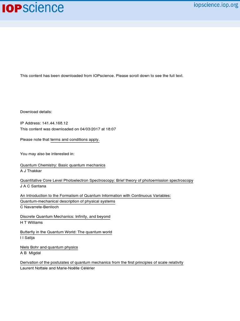 Muhammad Saleem Qm Iop Photon Schrodinger Equation