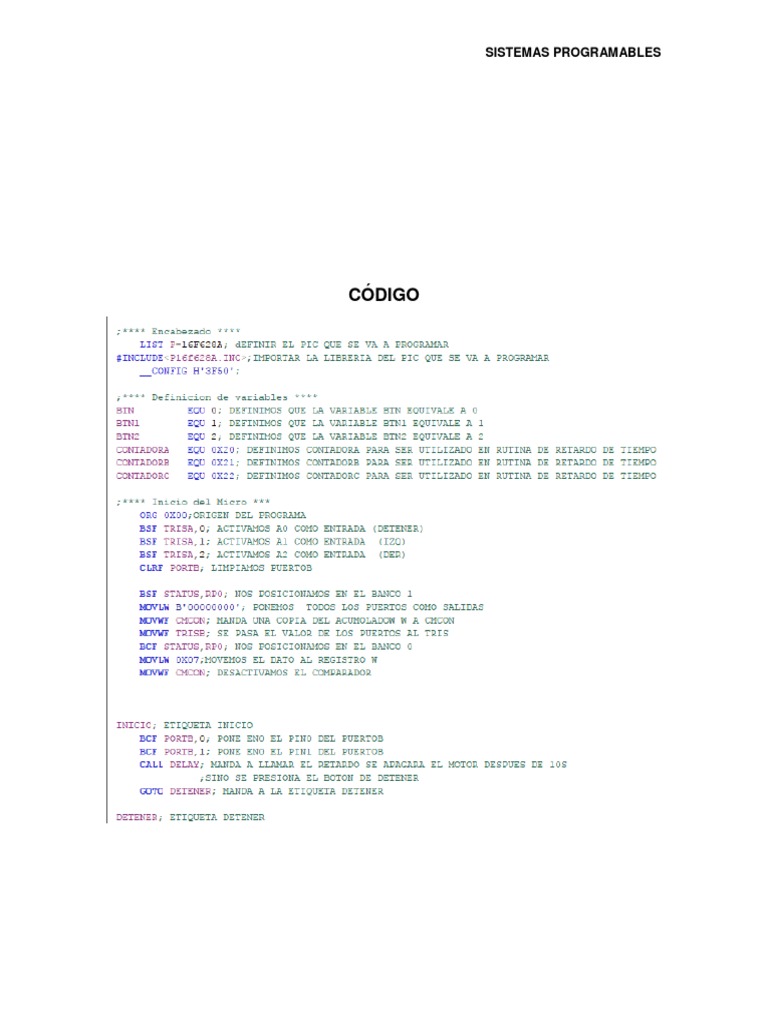 Sistemas Programables y Simulación en Proteus | PDF